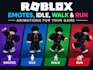 create roblox emotes, idle, walk and run animations for your game