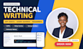write technical documentation and user guides