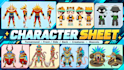 create a professional character reference sheet for your oc