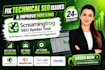 do technical SEO screaming frog audit with technical errors of your website