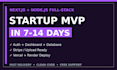 build your mvp with nextjs and nodejs