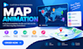 create professional animated maps and cinematic route animations