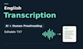 transcribe english audio with ai and human proofreading