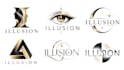 design a professional, optical, abstract, geometric, 3d, creative illusion logo