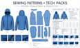create activewear sewing patterns and fashion tech packs