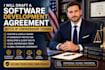draft software development agreement with IP ownership terms