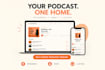 build a wix studio podcast website with an episode library, RSS feed integration