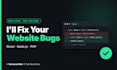 fix bugs and errors in your react nodejs or PHP website