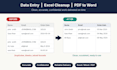 do data entry, spreadsheet cleanup, pdf to word