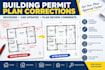 revise architectural plans to address building permit comments