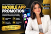 do mobile app promotion, app install, android ios app review