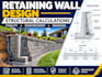 design retaining walls, drainage plan with structural calculation and drawings