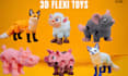 create custom 3d articulated models,  action figures, bjd and print in place toy