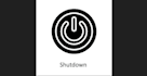 design a modern and powerful shutdown logo