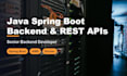 build a scalable java spring boot backend and rest API