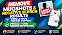 send dmca takedown notice to remove article mugshots arrested and harassing