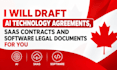 draft ai technology agreements, saas contracts and software legal documents
