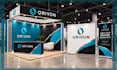 design trade show booth, roll up banner, and event backdrop display