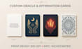 design custom oracle card design, oracle deck and affirmation cards
