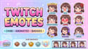 draw twitch emotes, chibi emotes, animated emotes and badges