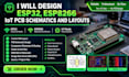 design esp32, esp8266 iot pcb schematics and layouts