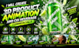 create 3d product animation and cgi beverage commercials