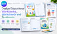 design, format educational workbooks, worksheets curriculum plan, and textbooks