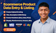 do ecommerce product data entry, product listing, and store data entry