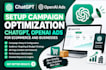 setup campaign optimization chatgpt, openai ads for ecommerce and businesses