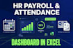 create automated HR payroll dashboard with attendance tracker