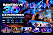 create immersive 3d environments for projection mapping, ar VR and meta quest