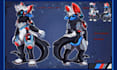 draw custom furry reference sheet, fursona character sheet, protogen ref sheet