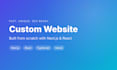 build a custom website with nextjs and react