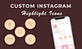 do custom aesthetic instagram highlight icon design