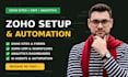 build zoho sites zoho analytics ai agents, setup zoho crm monday com pipedrive