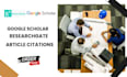 increase and backdate citation to google scholar, article writing and publishing