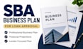 write an sba business plan with financial projections