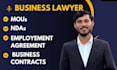 draft legal documents, contracts and agreements