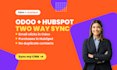 odoo hubspot integration, odoo  hubspot sync, odoo crm hubspot, odoo api sync