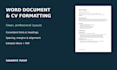format your word document or CV into a clean professional layout