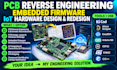 design pcb reverse engineering, embedded firmware, iot, and redesign services