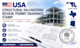 provide USA structural engineering review, permit drawings, stamp maryland tx az