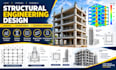 do structural analysis and structural engineering design technical drawing colum