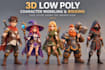 create 3d low poly modeling character rigging for your game or animation