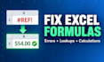 fix excel formula errors, lookups, and calculations