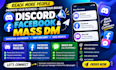 do mass dm, twitter, facebook, telegram, instagram mass dm