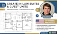 create inlaw suite and guest unit conversion plans