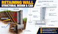 design retaining wall structural plans and site drainage