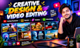 design attractive youtube thumbnail and video editing