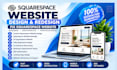 build squarespace website, fix, redesign squarespace website squarespace booking